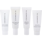 Four Cosmedix skincare products on a white background