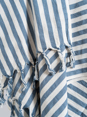 Girit Blue Cotton Linen Towel