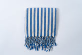 Girit Dark Blue Cotton Linen Towel
