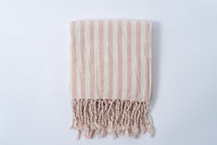 Girit Salmon Cotton Linen Towel