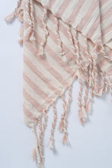 Girit Salmon Cotton Linen Towel