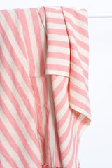 Girit Pink Cotton Linen Towel
