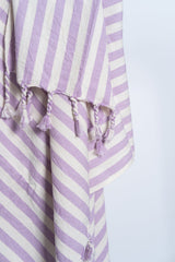 Girit Lilac Cotton Linen Towel