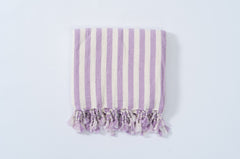 Girit Lilac Cotton Linen Towel