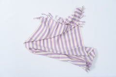 Girit Lilac Cotton Linen Towel