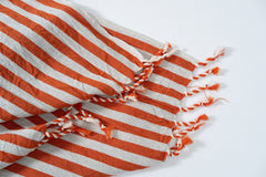 Girit Burgundy Cotton Linen Towel